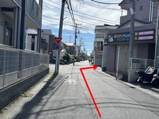 パソコン教室パステルまでの道案内(不動産屋さん交差点)