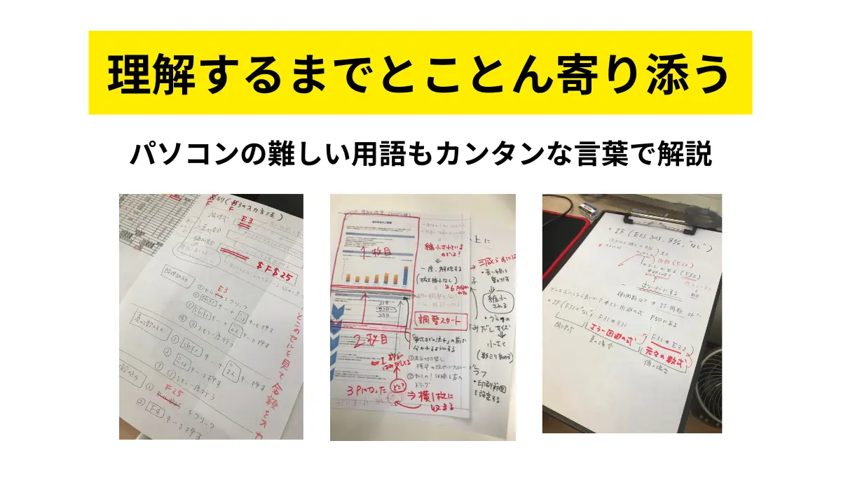 東川口パソコン教室パステルの特徴6(パソコンの難しい用語もカンタンな言葉で解説)
